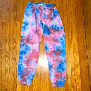 Aviator Nation Tie Dye Red/Blue/White sweatpants
